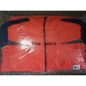 Bright Orange Winter Snow Ski Puffer Zip Up Hooded Jacket Boys Size 18/20 NEW